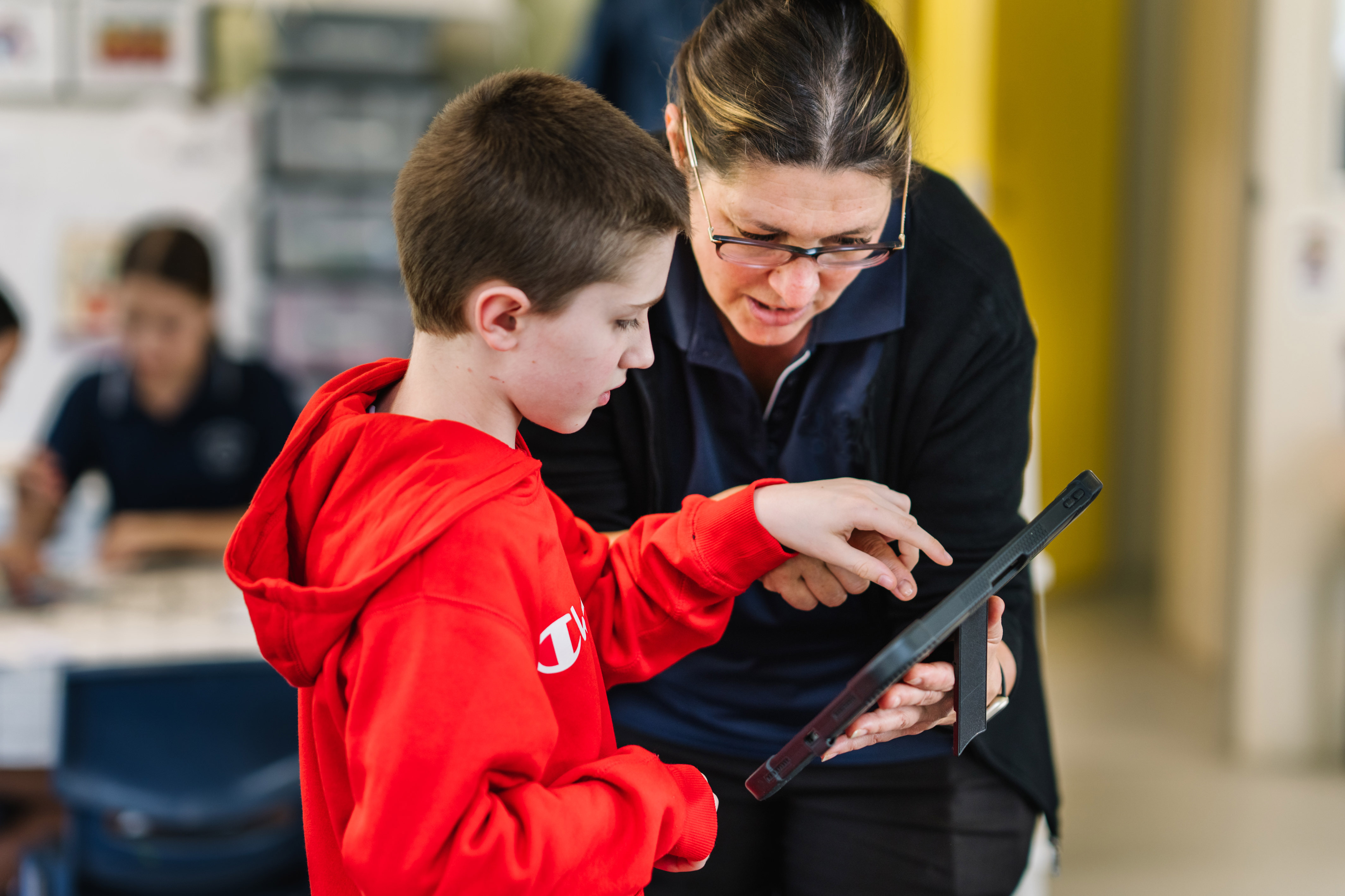OSH Child and Educator using IPad