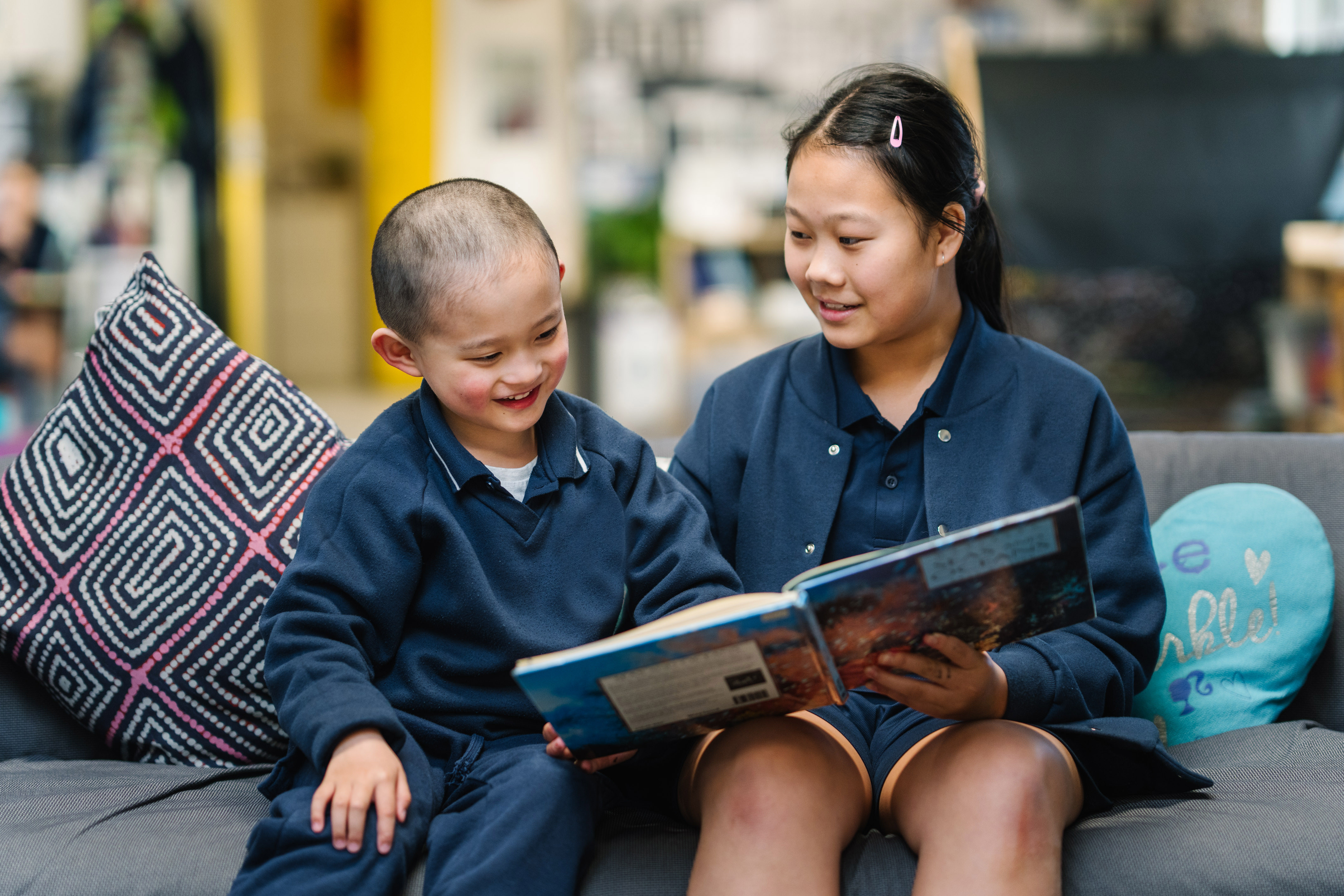Children reading together