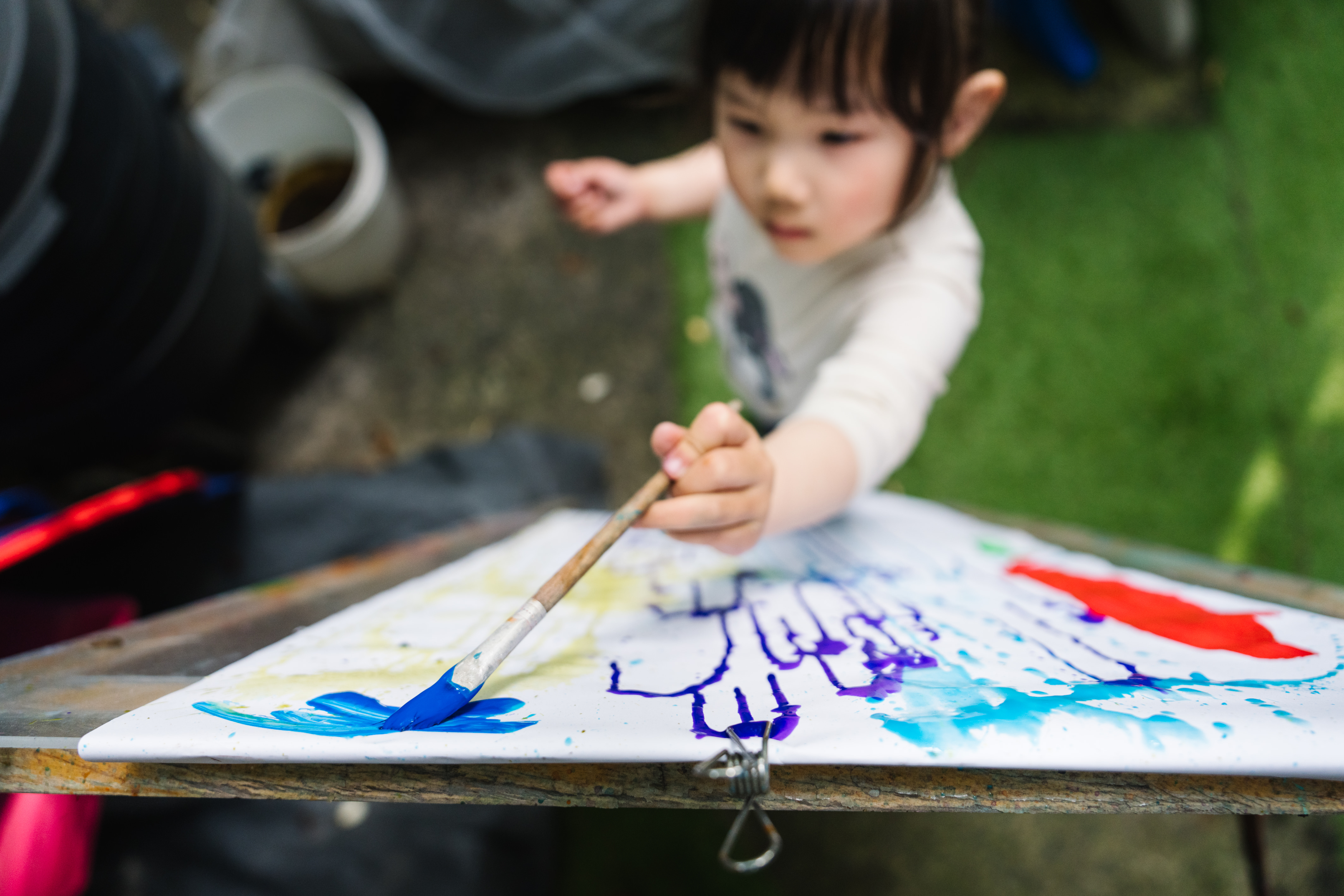 Child painting