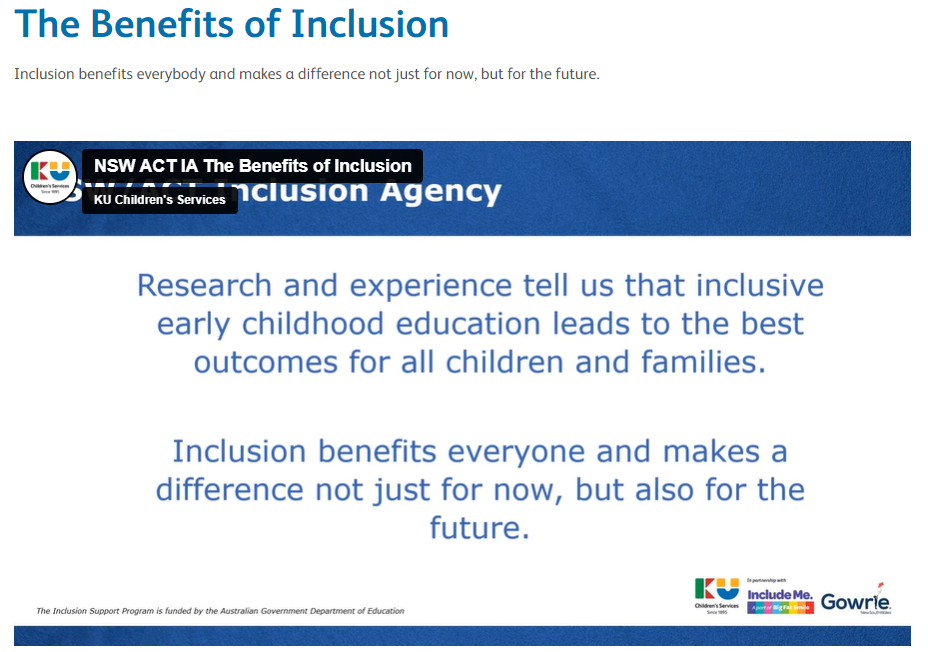 Benefits of inclusion vimeo