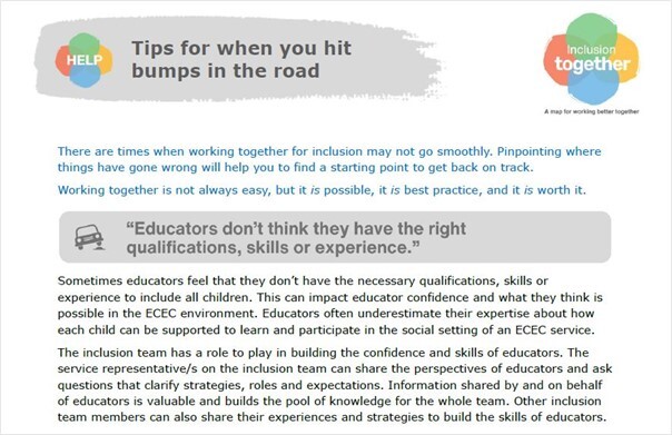 Help Educators don't think they have the right qualifications, skills or experience